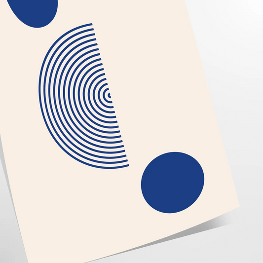 space captivating boho print poster abstract art gray blue hues unique wall perfect gift lover sizes A4 cm giant A0