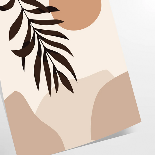 space Boho Print Poster black orange tones Abstract Art 16 design essence modern elegance perfect wall addition unique gift different options