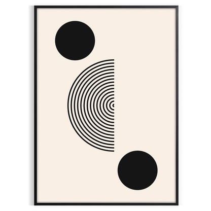 space Boho Abstract Art 14 poster intricate gray black designs captivating print perfect gift stylish addition room artwork framed masterpiece décor