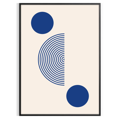 space captivating boho print poster abstract art gray blue hues unique wall perfect gift lover sizes A4 cm giant A0