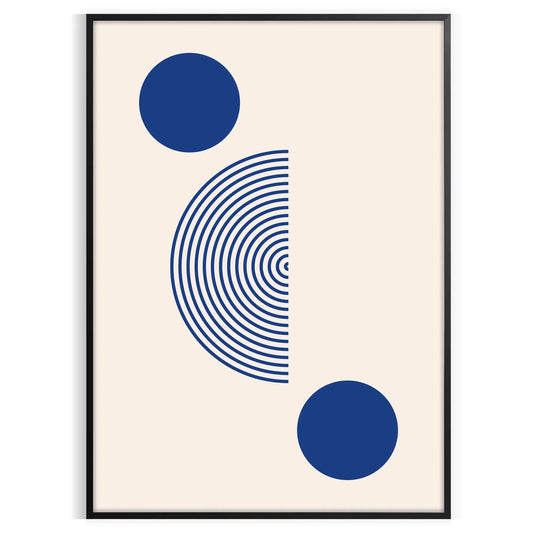 space captivating boho print poster abstract art gray blue hues unique wall perfect gift lover sizes A4 cm giant A0