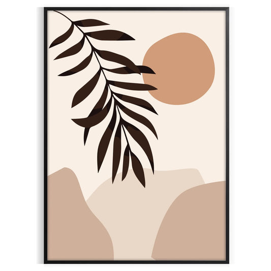 space Boho Print Poster black orange tones Abstract Art 16 design essence modern elegance perfect wall addition unique gift different options