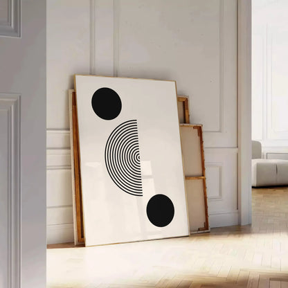 space Boho Abstract Art 14 poster intricate gray black designs captivating print perfect gift stylish addition room artwork framed masterpiece décor