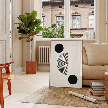 space Boho Abstract Art 14 poster intricate gray black designs captivating print perfect gift stylish addition room artwork framed masterpiece décor