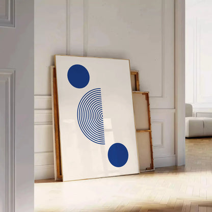 space captivating boho print poster abstract art gray blue hues unique wall perfect gift lover sizes A4 cm giant A0