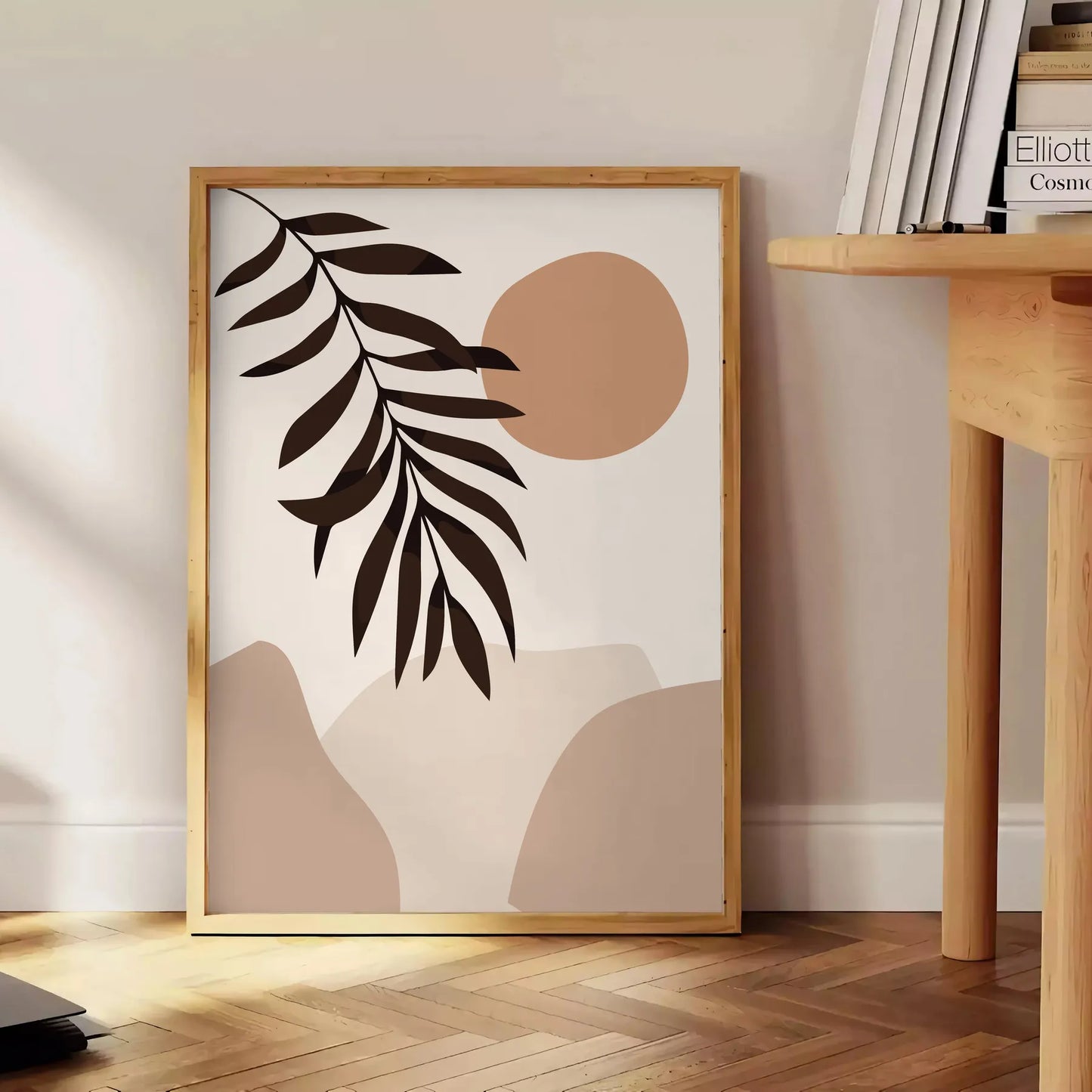 space Boho Print Poster black orange tones Abstract Art 16 design essence modern elegance perfect wall addition unique gift different options