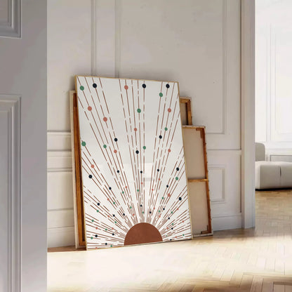 space Boho Print Poster stunning abstract art serene gray green hues captivating wall perfect gift lovers artwork touch elegance decor