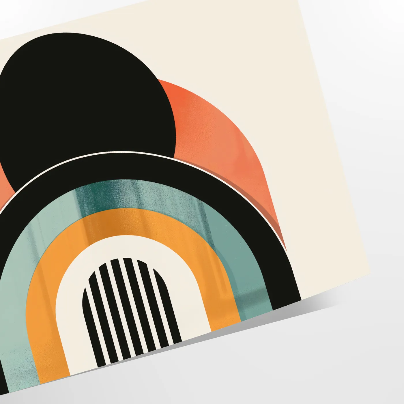 space boho wall art bold black orange abstract designs captivating poster perfect statement piece unique gift interior aesthetic sizes A4 cm A0